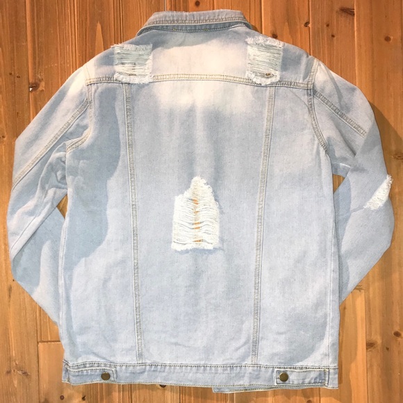 Stone Washed Ripped Design “Adaeze Black” Jacket - Picture 4 of 8